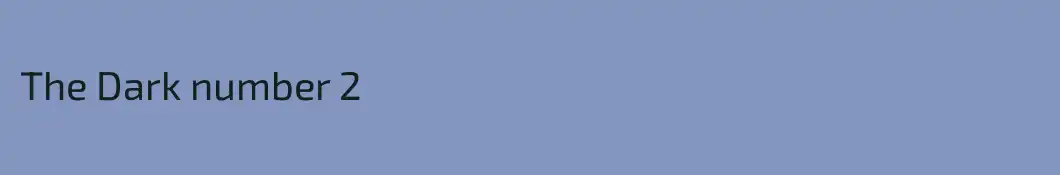 The Dark number 2